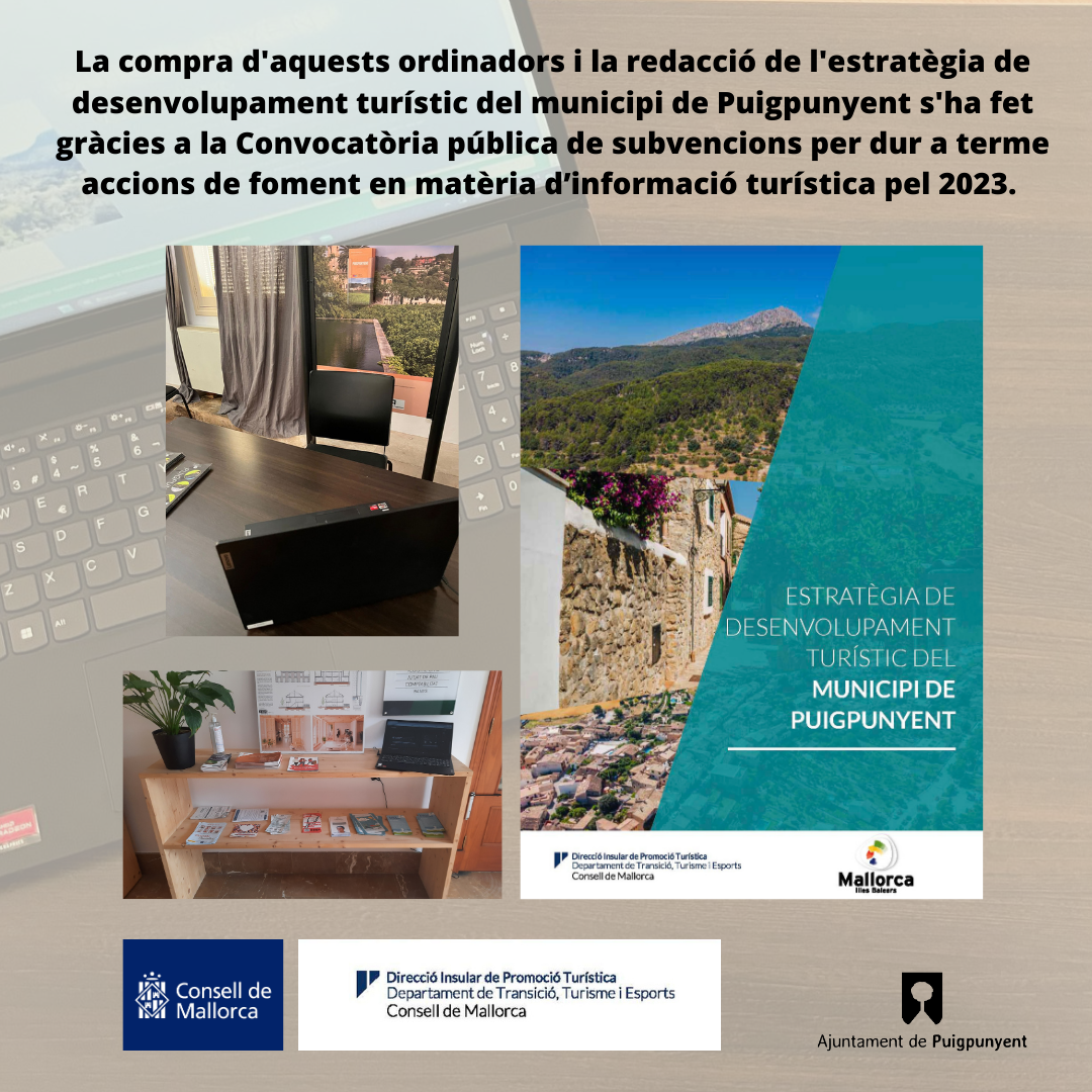 CARTELL SUBVENCIÓ ACCIONS FOMENT MATERIA INFORMACIO TURÍSTICA 