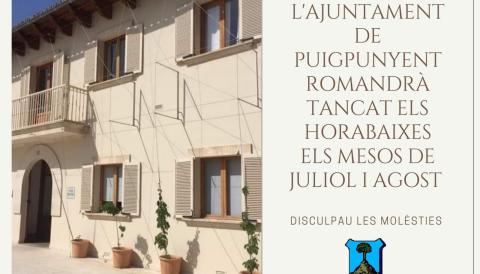 HORABAIXES TANCAT JULIOL-AGOST