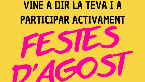 CARTELL REUNIÓ FESTES AGOST