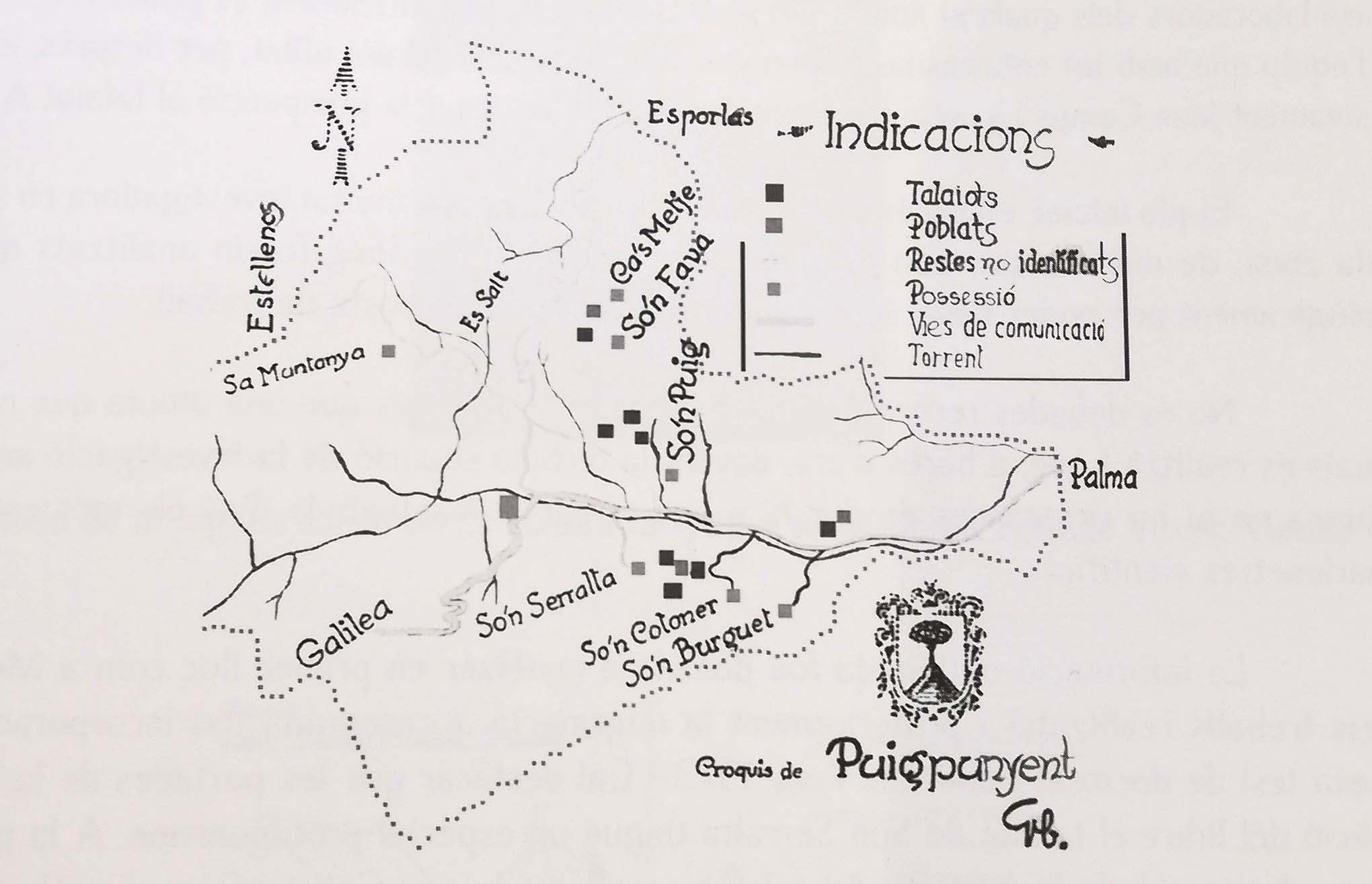 Mapa de la Prehistòria a Puigpunyent